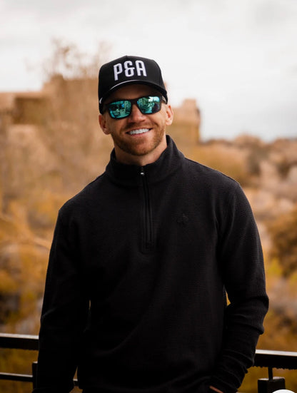 Player preferred waffle knit pullover black - Black, L image