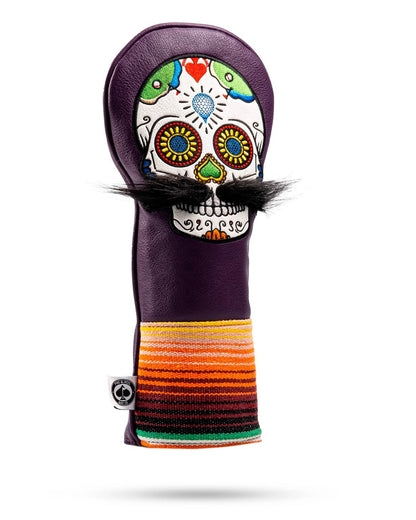 Mustache Sugar Skull - Driver Cover - Purple image