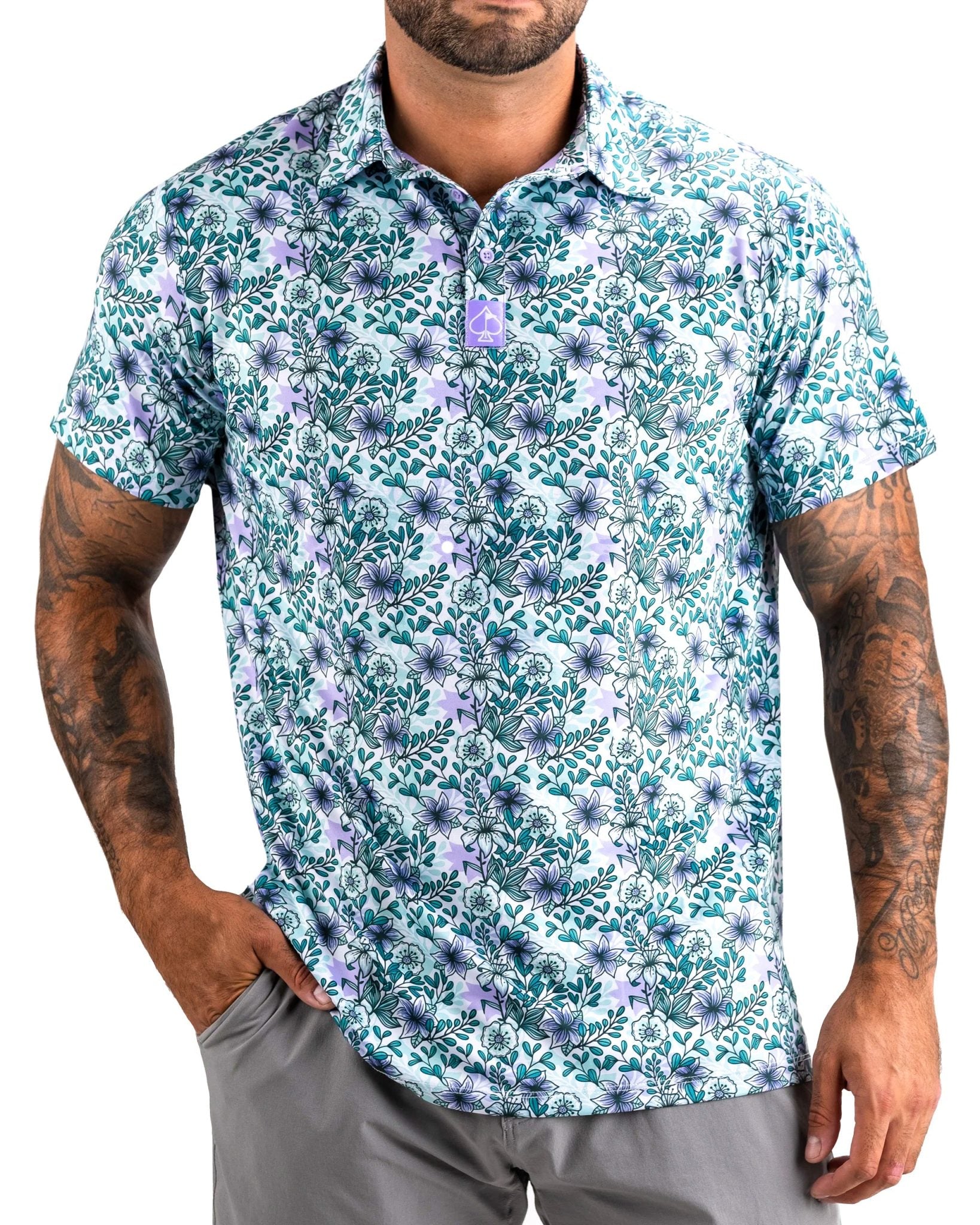 Fresh Floral Polo Shirt - L image